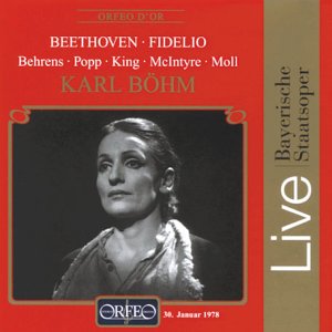 CD cover for Beethoven’s *Fidelio* featuring a portrait of a woman.