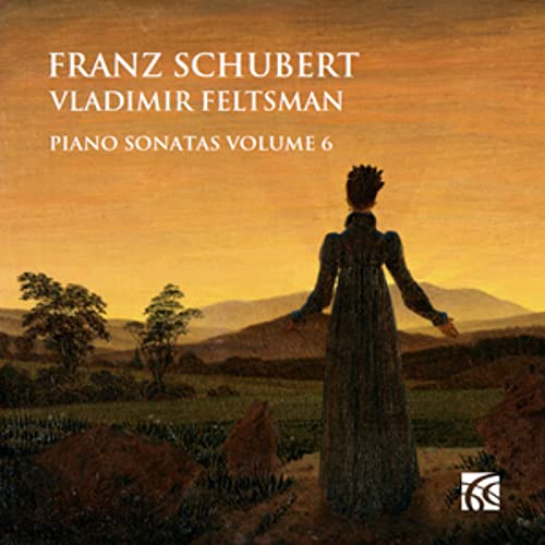 CD cover: painting of a woman in a landscape, Schubert album.