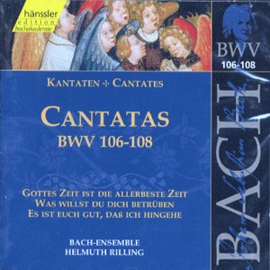 CD cover for Bach cantatas BWV 106-108, featuring angelic figures.