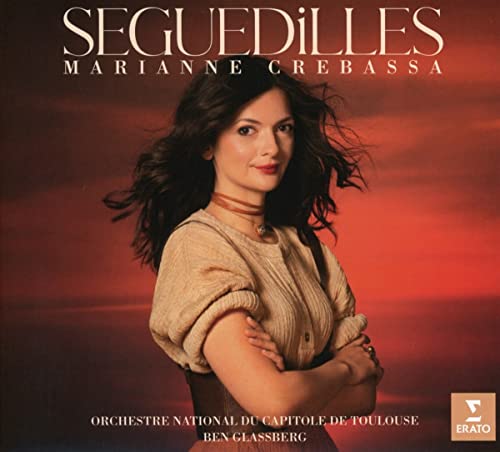 CD cover featuring Marianne Crebassa, a singer with dark hair.