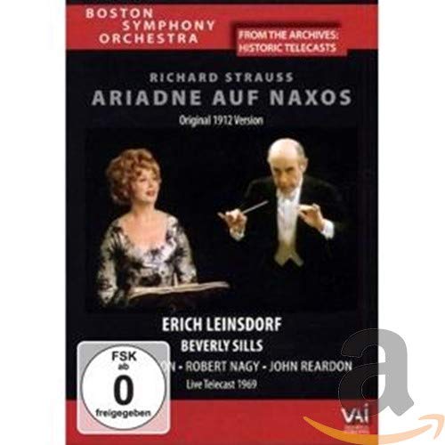 DVD cover for Strauss’ *Ariadne auf Naxos* featuring singers Beverly Sills and John Reardon.