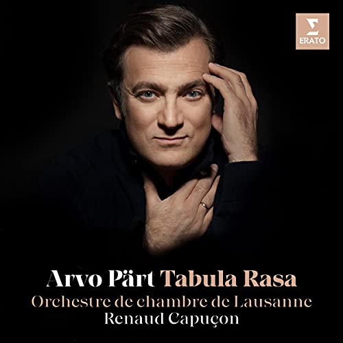 CD cover featuring violinist Renaud Capuçon in a dark portrait.