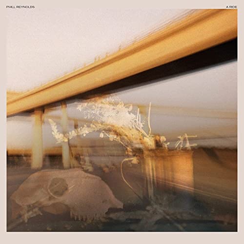 Album cover: bridge, flowers, animal skull, muted orange and brown tones.