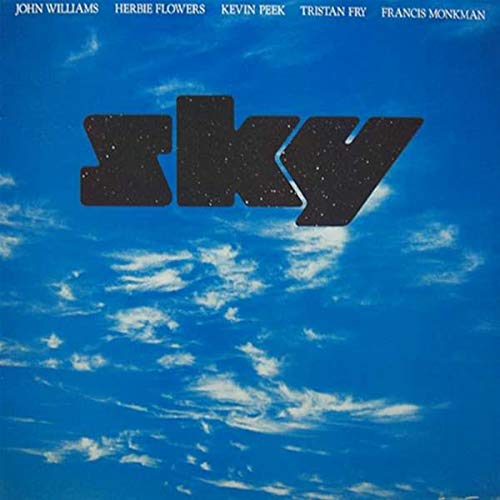 Album cover for Sky featuring the band name in starry letters against blue sky.