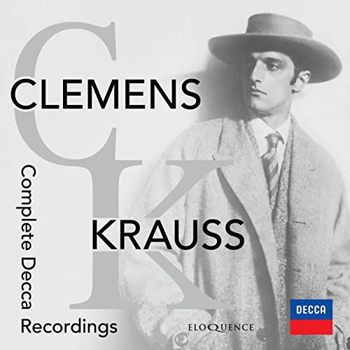 CD cover for Clemens Krauss recordings, featuring a portrait and large initials.