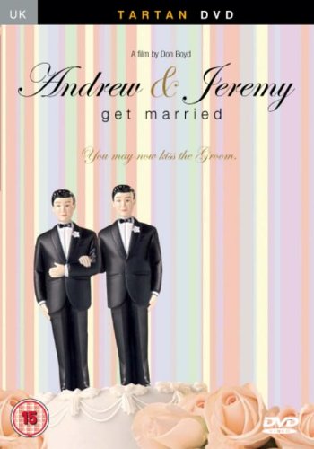 DVD cover featuring two groom figurines on a wedding cake.