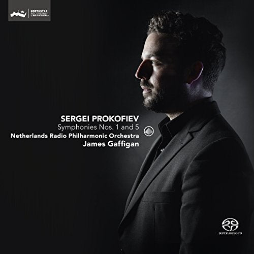 CD cover featuring conductor James Gaffigan in profile, dark background.