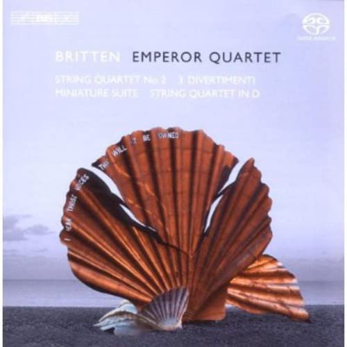 CD cover for Britten’s String Quartets featuring a seashell image.