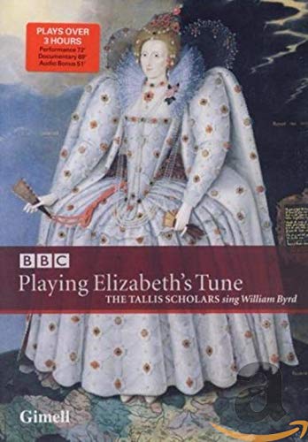 DVD cover featuring a portrait of Queen Elizabeth I and musical notation.