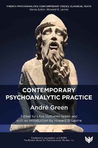 Book cover: “Contemporary Psychoanalytic Practice” with a stone sculpture image.