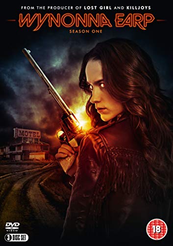 DVD cover art for Wynonna Earp Season 1 featuring a woman holding a revolver.
