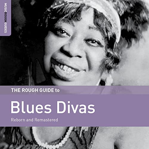 CD cover featuring a smiling Black woman with a headscarf, "Blues Divas.