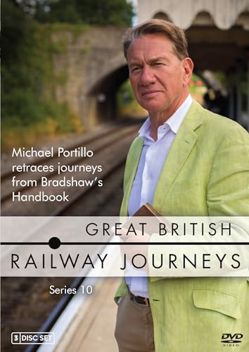 DVD cover for “Great British Railway Journeys” series 10, featuring Michael Portillo.
