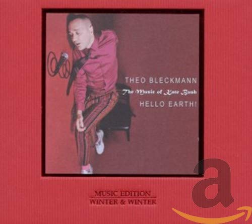 CD cover featuring Theo Bleckmann in red, performing with a microphone.