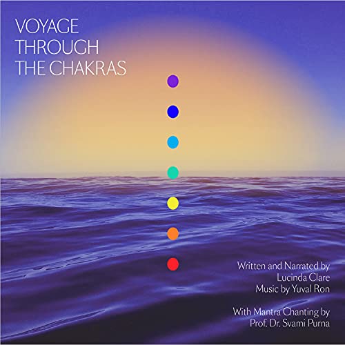 CD cover for "Voyage Through The Chakras" featuring a colorful chakra stack.