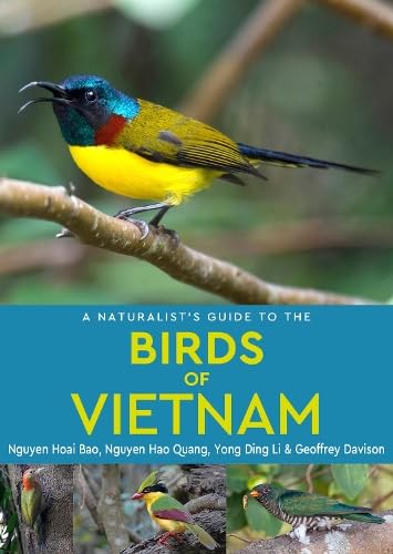 Book cover featuring a colorful sunbird on a branch and title Birds of Vietnam.