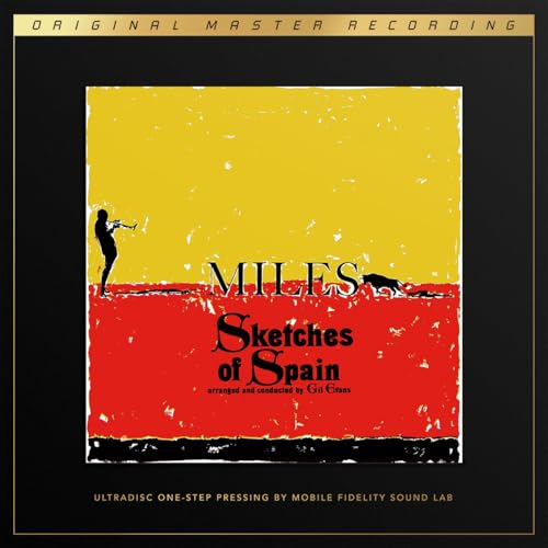 Album cover for Miles Davis’ “Sketches of Spain” with a trumpet player.