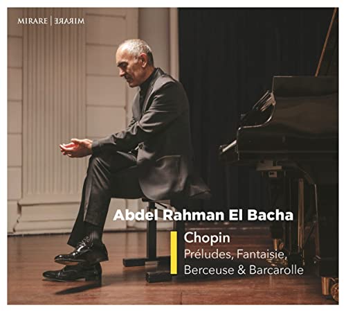 CD cover featuring pianist Abdel Rahman El Bacha in formal wear.