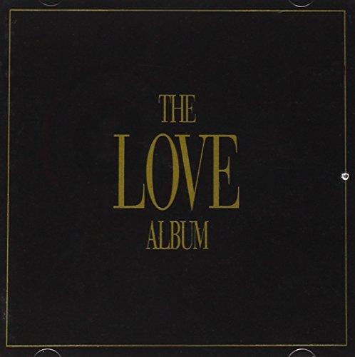 Black CD case with gold text reading "The Love Album.