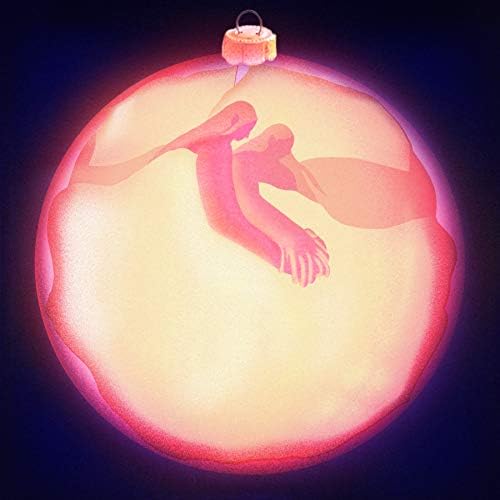 Two figures embracing within a large, glowing pink orb.