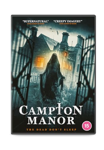 DVD cover for "Campton Manor" featuring a haunted house and ghostly figure.