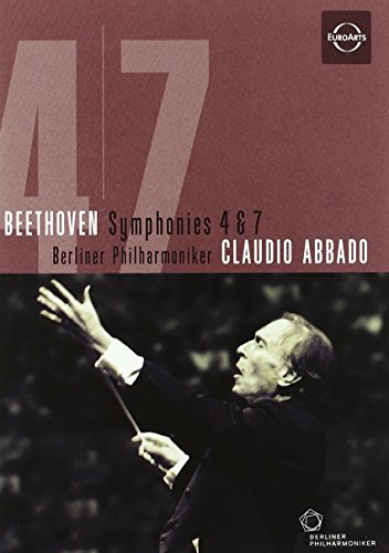 DVD cover featuring conductor Claudio Abbado and Beethoven symphonies 4 & 7.