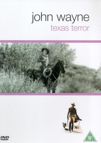 DVD cover for "Texas Terror" featuring John Wayne on horseback and walking.