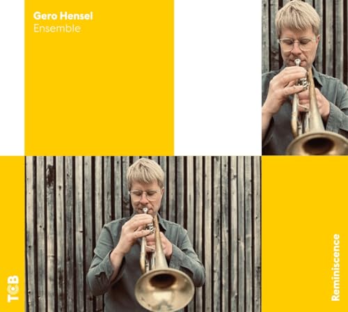 CD cover with a musician playing a brass instrument against wood.
