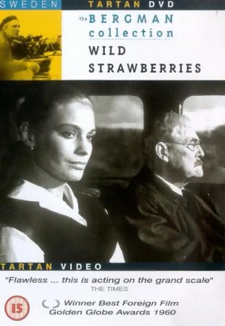 DVD cover for Ingmar Bergman’s “Wild Strawberries” featuring two faces.