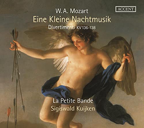 CD cover: Mozart’s “Eine Kleine Nachtmusik” featuring a classical painting.