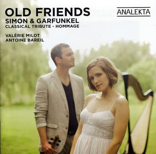 CD cover featuring a man, woman, and harp in a grassy field.