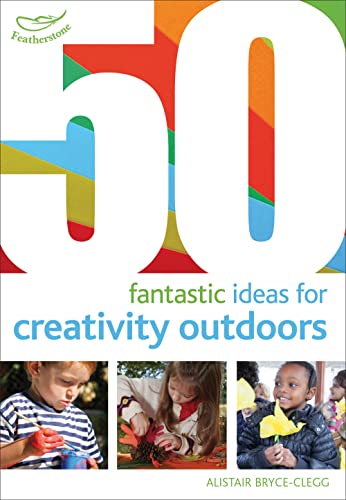 Book cover with large “50” and images of children creating outdoors.