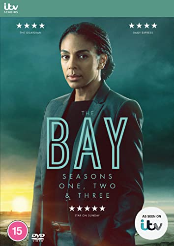 DVD cover for The Bay featuring a woman in a blazer against a coastal background.