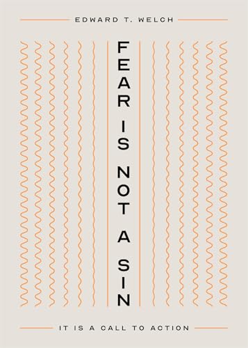 Book cover with orange vertical lines and bold text: "Fear Is Not a Sin".