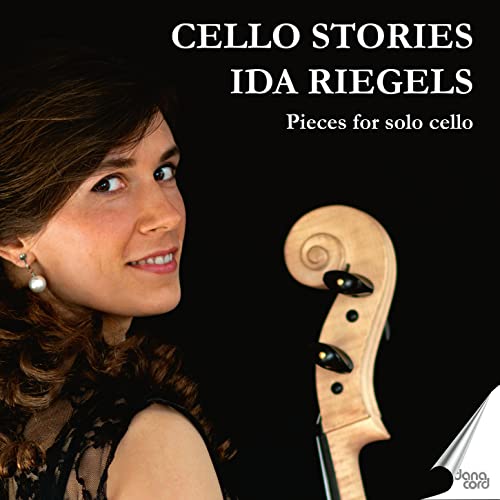 CD cover featuring cellist Ida Riegels and a cello scroll.