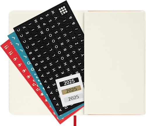 Moleskine 2025 12-Month Daily Pocket Softcover Notebook: Scarlet Red