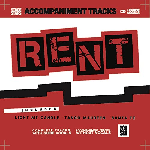 “Rent” 2CD soundtrack cover with bold, red and black distressed lettering.