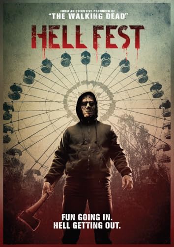 Hellfest" DVD cover featuring a masked figure with an axe in front of a Ferris wheel.