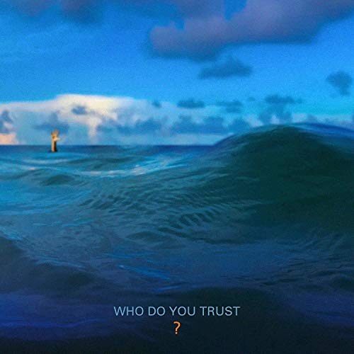 Blue ocean wave with a distant figure and album title text.