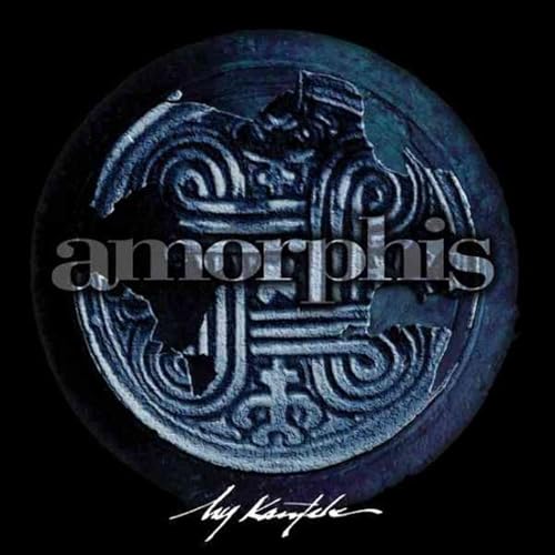 Album cover for Amorphis’ “My Kantele” featuring ornate, blue-toned artwork.