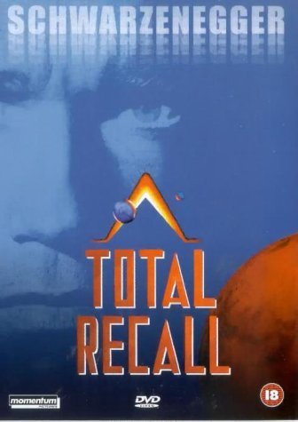 Total Recall" DVD cover with Mars, a logo, and Arnold Schwarzenegger’s name.