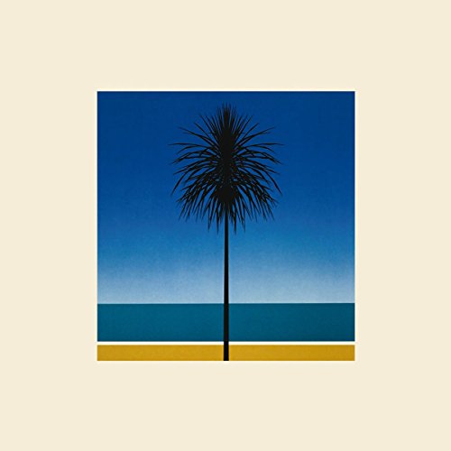 Album cover: a black palm tree silhouette against a blue and yellow gradient.