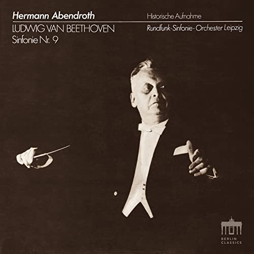 CD cover featuring a black and white portrait of conductor Hermann Abendroth.