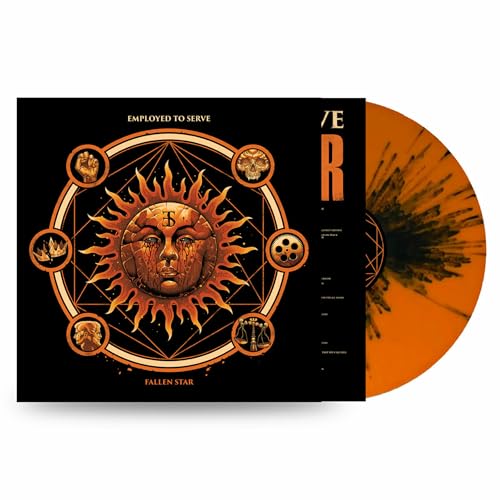 Fallen Star" vinyl record by Employed To Serve, with sun imagery and orange disc.