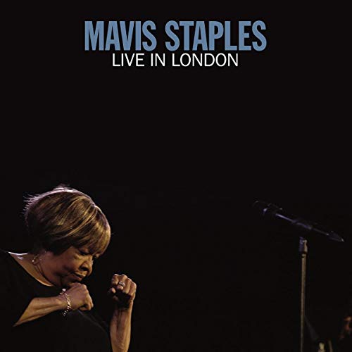 Mavis Staples album cover, showing her singing into a microphone.