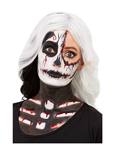 Smiffys 50915 Make-Up FX, Skeleton Kit, Aqua, Women, Black & White