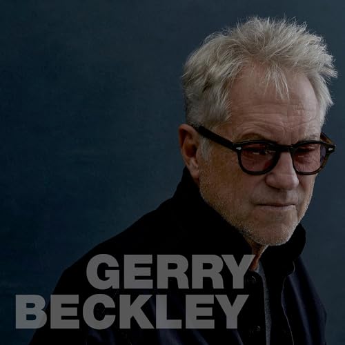 Portrait of Gerry Beckley with white hair and dark glasses, album cover.