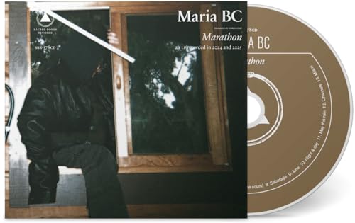 CD case for "Maria BC - Marathon" featuring a person by a window.
