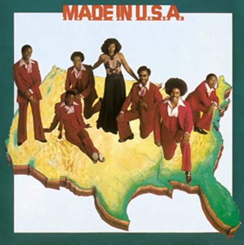 Album cover for “Made In U.S.A.” featuring a group posed on a map.