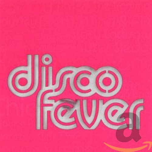 Pink background with silver “Disco Fever” text and Amazon logo.
